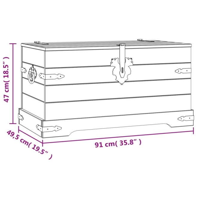 Storage Chest Mexican Pine Corona Range 91×49.5×47 cm