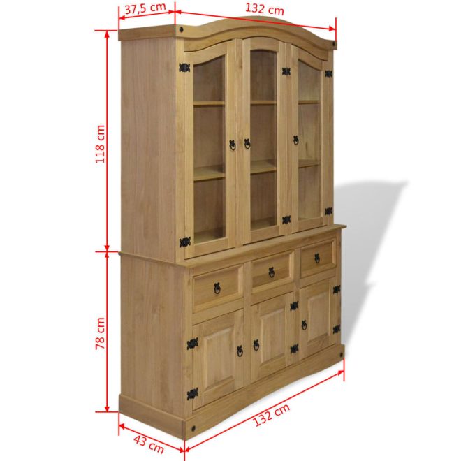 Buffet & Hutch Mexican Pine Corona Range – Brown