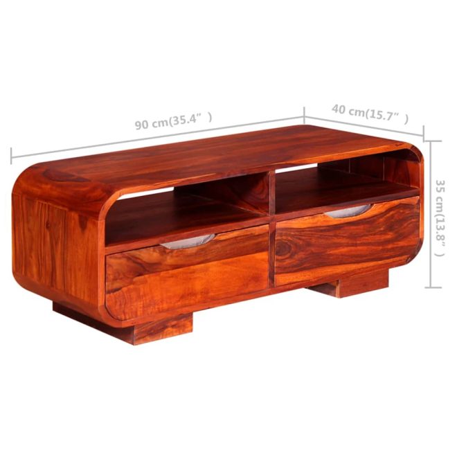 Coffee Table Solid Sheesham Wood 90x40x35 cm