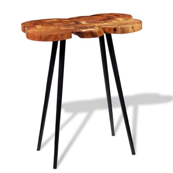 Log Bar Table Solid Acacia Wood 90x60x110 cm