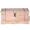 Storage Chest 90x40x40 cm Solid Wood – Light Brown, 1