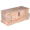 Storage Chest 90x40x40 cm Solid Wood – Light Brown, 1