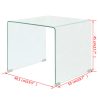 Coffee Table Tempered Glass 49.5x50x45 cm Clear