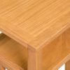 End Table with Magazine Shelf 27x35x55 cm Solid Oak Wood