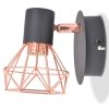 Wall Lamp 2 pcs E14 Black and Copper