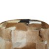 Pouffe Genuine Leather Round 50x50x45 cm