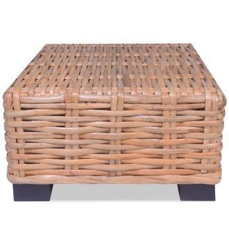 Coffee Table Natural Rattan 45x45x30 cm