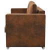 Hadleigh Sofa 137x73x82 cm Artificial Suede Leather – 2-Seater