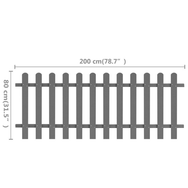 Picket Fence WPC 200×80 cm