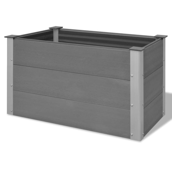 Garden Raised Bed WPC Grey – 100x50x54 cm