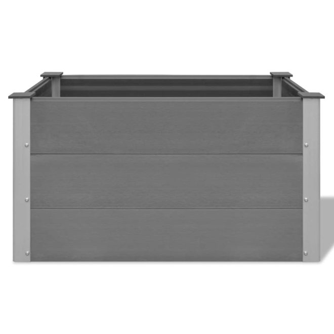 Garden Raised Bed WPC Grey – 100x50x54 cm