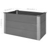 Garden Raised Bed WPC Grey – 100x50x54 cm