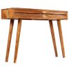 Console Table Solid Acacia Wood with Carved Drawers 118x30x80cm