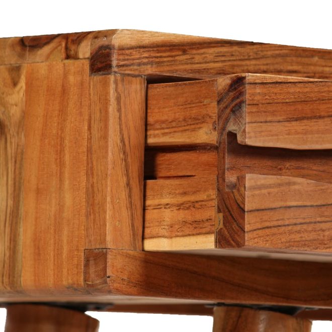 Console Table Solid Acacia Wood with Carved Drawers 118x30x80cm