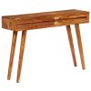 Console Table Solid Acacia Wood with Carved Drawers 118x30x80cm