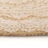 Area Rug Braided Jute Printed Round – 150 cm