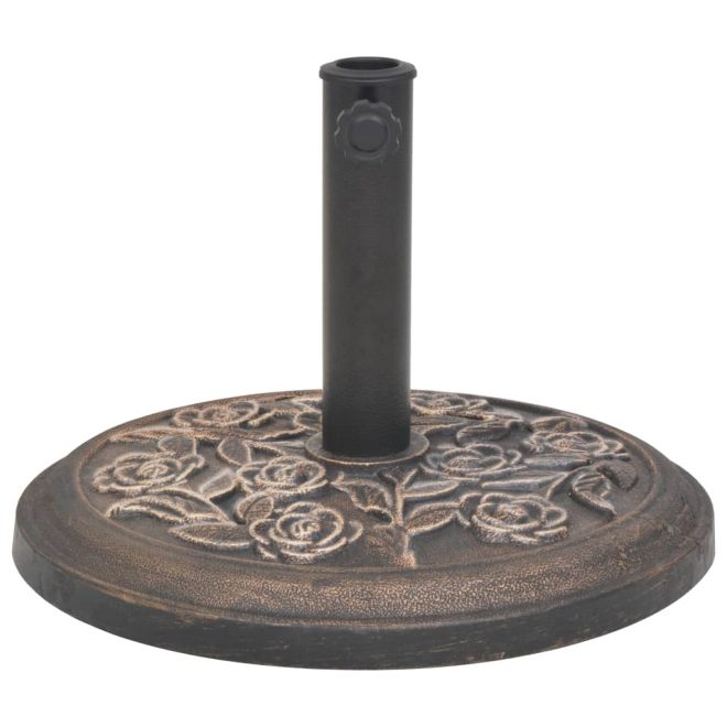 Parasol Base Resin Round Bronze 9 kg