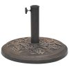 Parasol Base Resin Round Bronze 9 kg