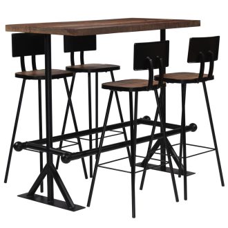 Bar Set Solid Reclaimed Wood