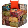 Cardiff 2-Seater Modular Pouffe Fabric – Patchwork