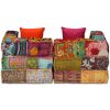 Cardiff 2-Seater Modular Pouffe Fabric – Patchwork