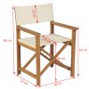 Folding Director’s Chair Solid Teak Wood – Cream