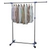 Adjustable Clothes Rack Stainless Steel 165x44x150 cm Silver