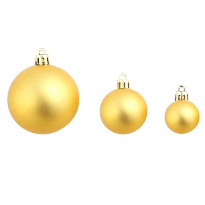 100 Piece Christmas Ball Set 3/4/6 cm – Gold