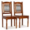 Dining Chairs Solid Wood with Sheesham Finish Classic – 2