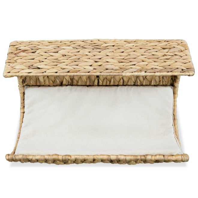 Cat Bed with Cushion Water Hyacinth 37x20x20 cm