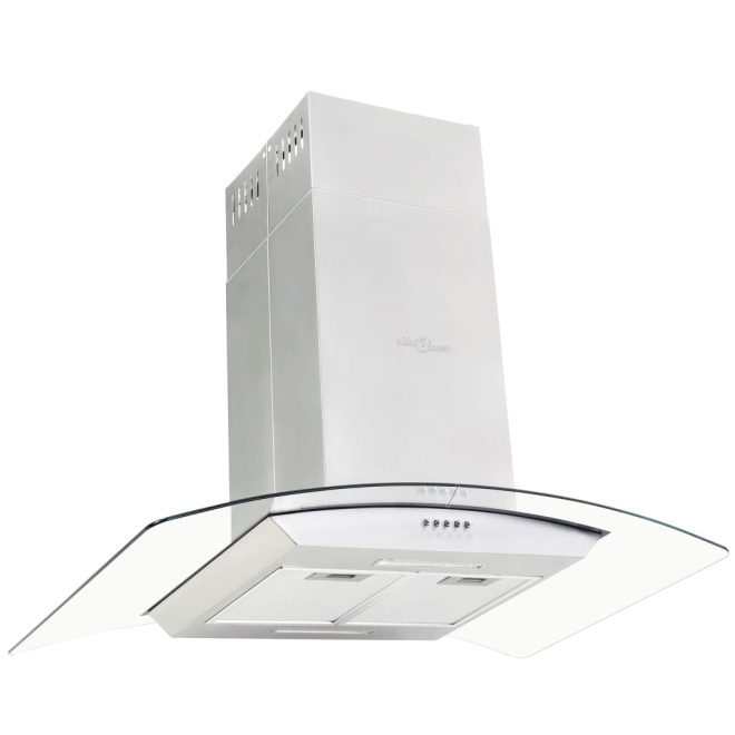 Island Range Hood 90 cm Stainless Steel 756 m³/h LED