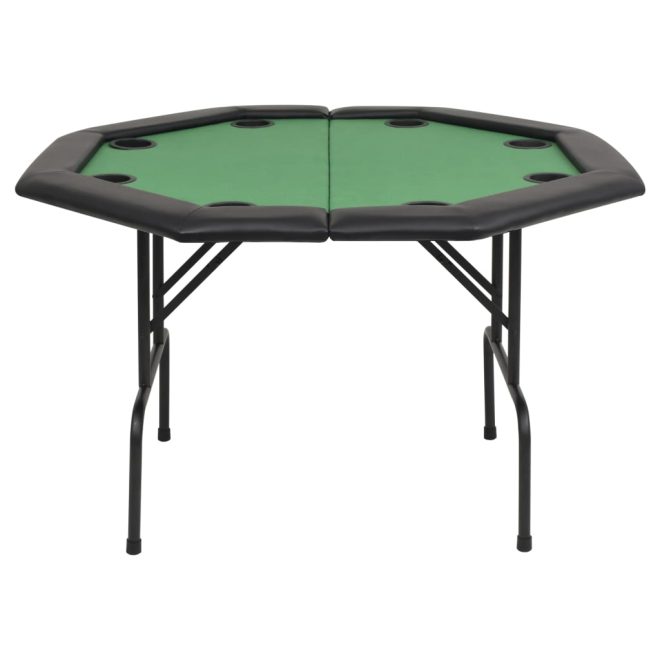 8-Player Folding Poker Table 2 Fold Octagonal Green