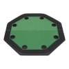 8-Player Folding Poker Table 2 Fold Octagonal Green