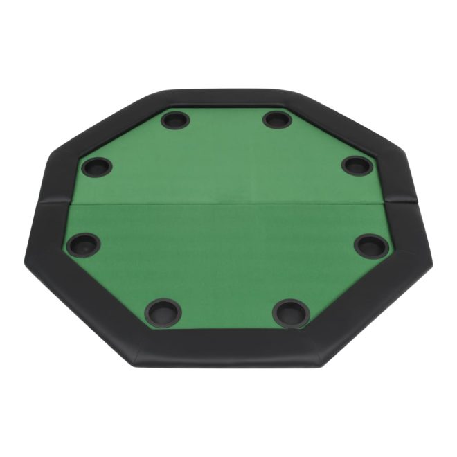 8-Player Folding Poker Table 2 Fold Octagonal Green