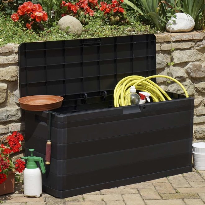 Garden Storage Box 117x45x56 cm – Black