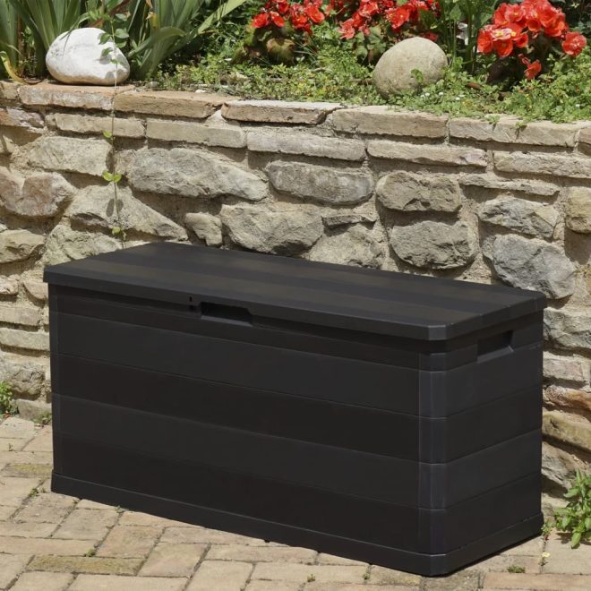 Garden Storage Box 117x45x56 cm – Black