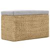 Bench with 2 Ottomans Seagrass – Grey