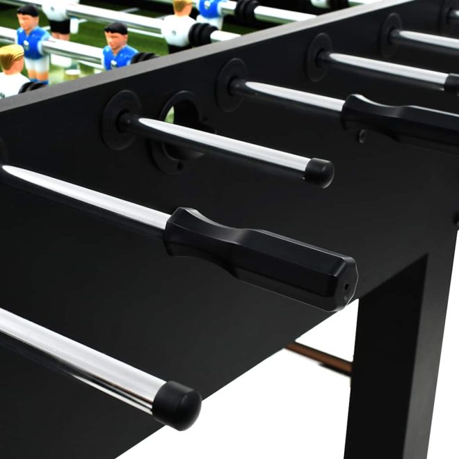 Football Table Steel 60 kg 140×74.5×87.5 cm – Black