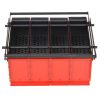 Paper Log Briquette Maker Steel 38x31x18 cm Black and Red