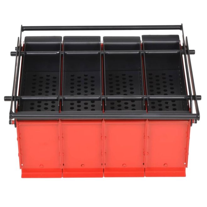 Paper Log Briquette Maker Steel 38x31x18 cm Black and Red