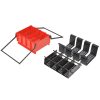 Paper Log Briquette Maker Steel 38x31x18 cm Black and Red