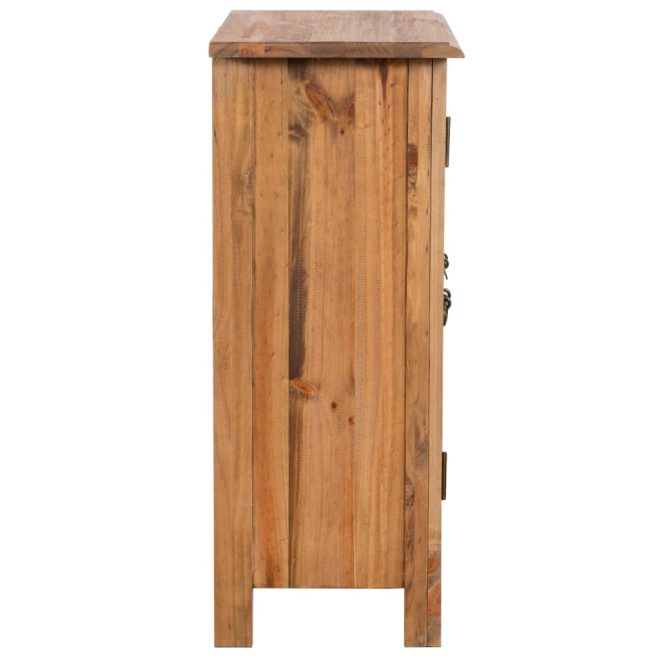 Bathroom Side Cabinet Solid Recycled Pinewood 59x32x80 cm