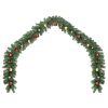 Christmas Garland Decorated with Baubles and LED Lights – 5 M