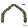 Christmas Garland Decorated with Baubles and LED Lights – 5 M