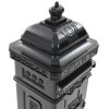 Pillar Letterbox Aluminium Vintage Style Rustproof – Black