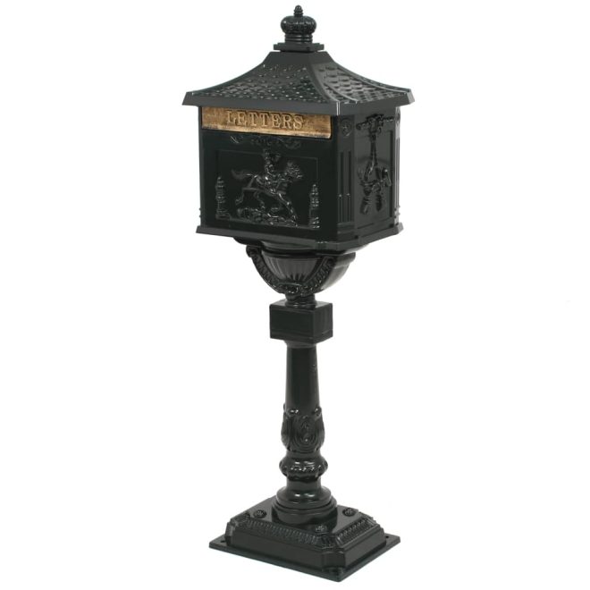 Pedestal Letterbox Aluminium Vintage Style Rustproof – Green