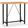 Bar Set Solid Wood Acacia. Genuine Leather & Canvas – 5