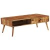 Coffee Table Solid Sheesham Wood with Honey Finish 110x50x37 cm