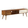 Dickinson TV Cabinet 140x30x40 cm Solid Sheesham Wood