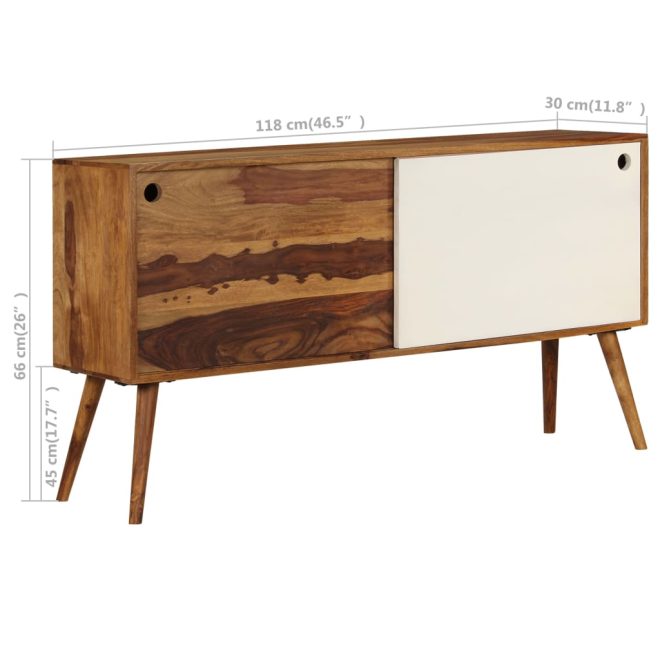 Sideboard Solid Sheesham Wood 118x30x66 cm